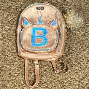 Justice Pink Textured B Backpack